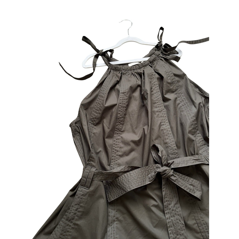 Ulla Johnson Brienne Mini Dress Cotton Poplin militaire Green Size 8 NEW - Picture 5 of 11